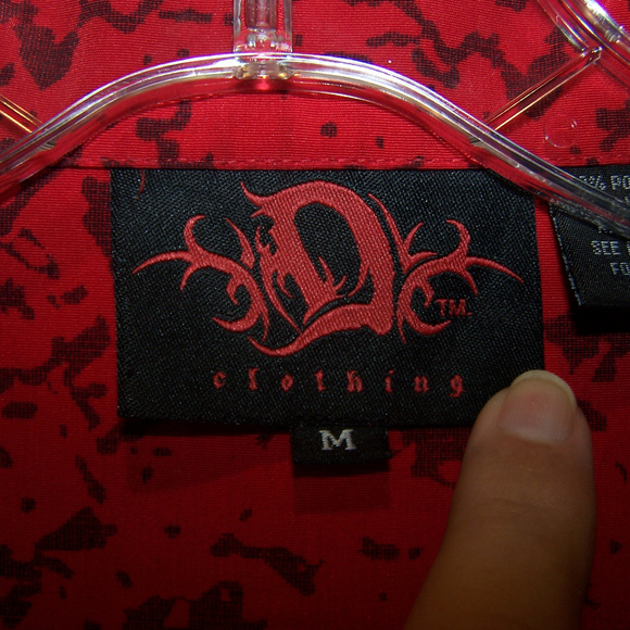 DRAGONFLY CLOTHING CO. RED FLAMED CAMP SHIRT S3243 - Picture 4 of 7